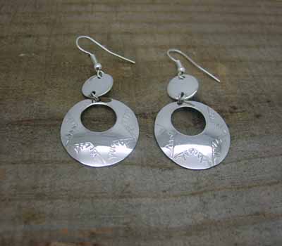 American Indian Silver Dangle Earrings